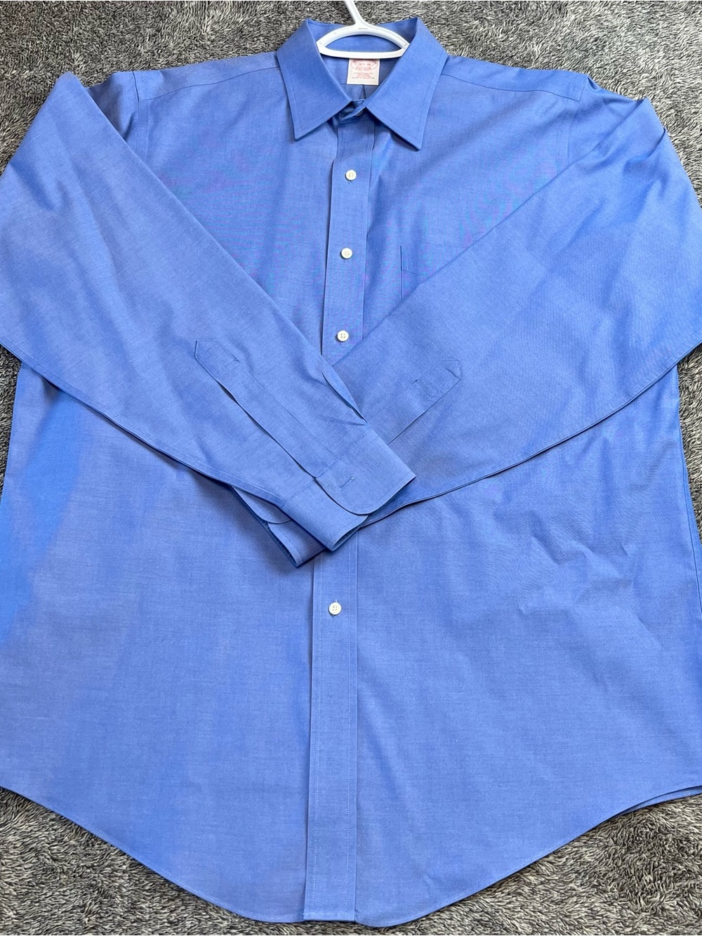 Brooks Brothers, Traditional Fit, Non Iron, 100% Cotton 16.5 36 Blue Oxford.